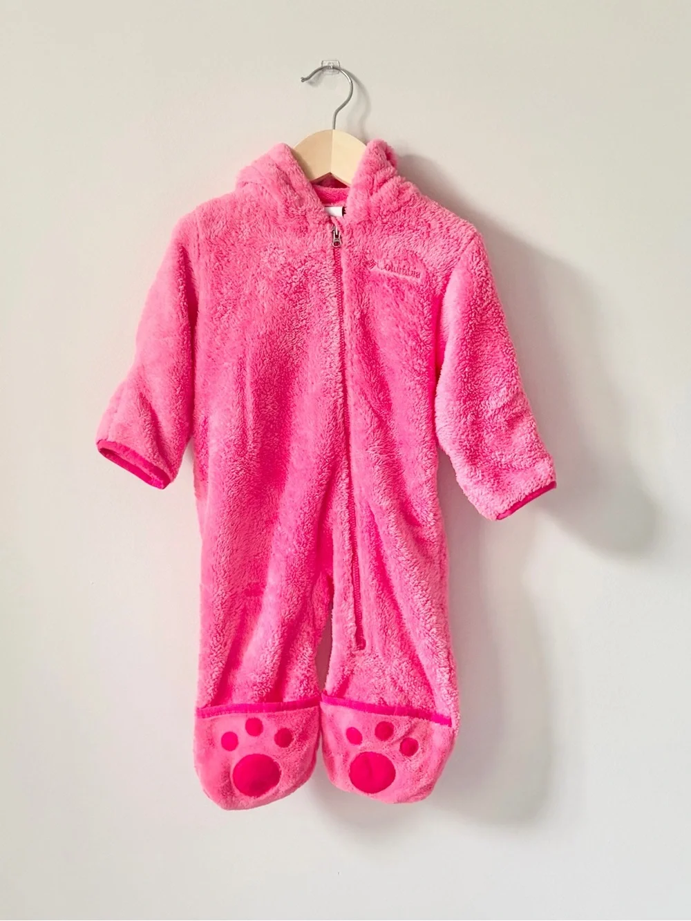 Columbia Pink Baby Bear Bunting Size 6-12 Months